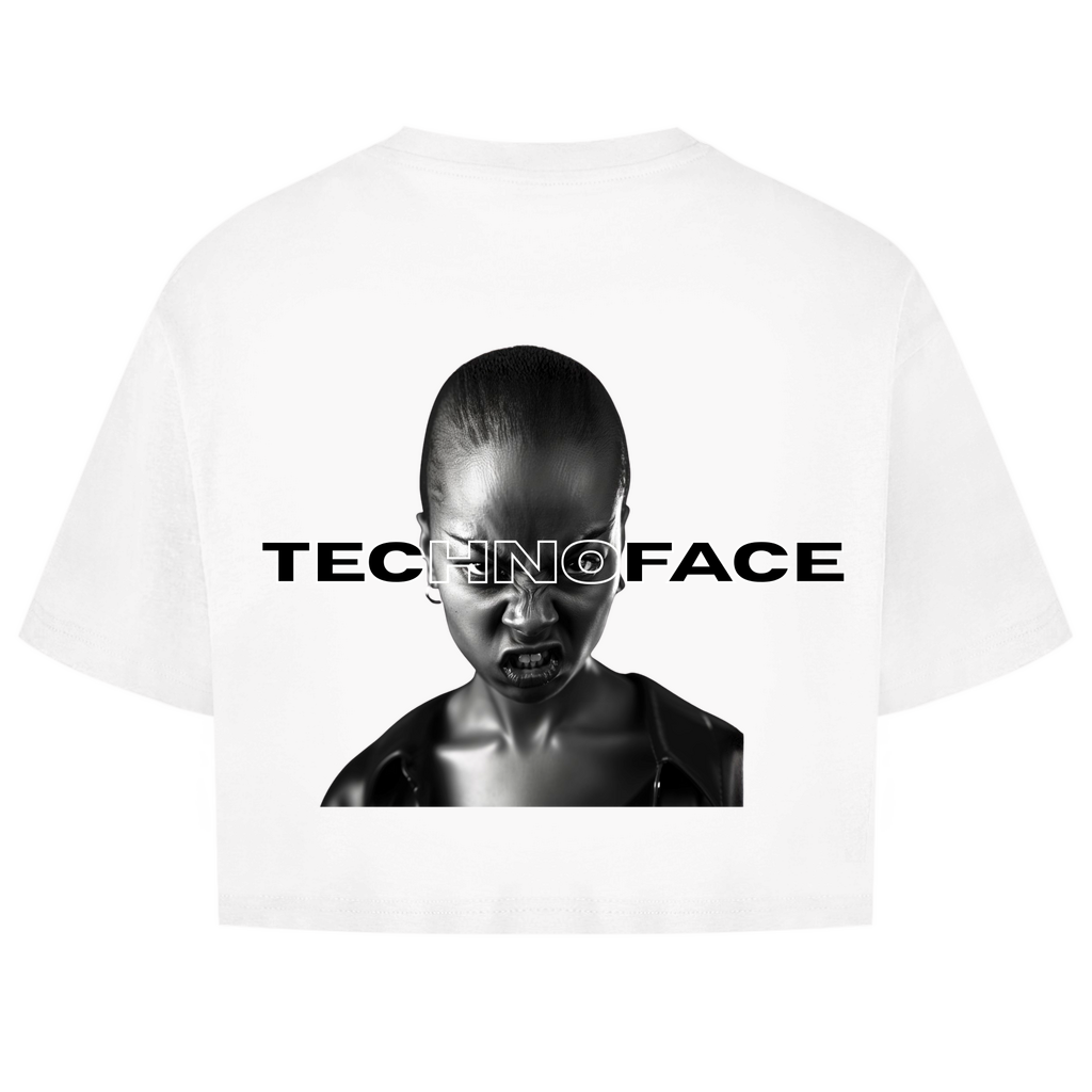 Oversize Crop Top - Technoface Woman