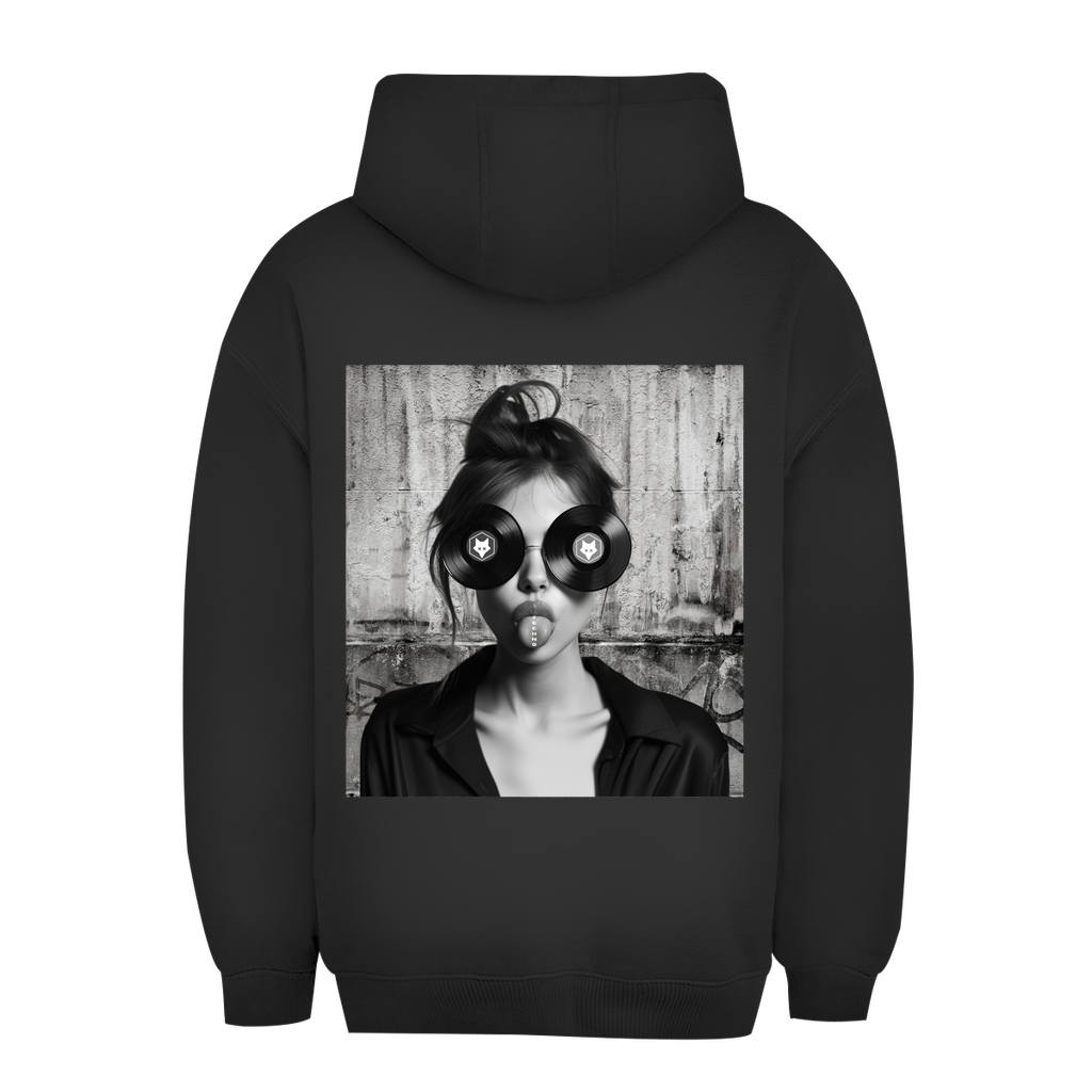 Oversize Hoodie - Techno Girl Vinyl Vibes