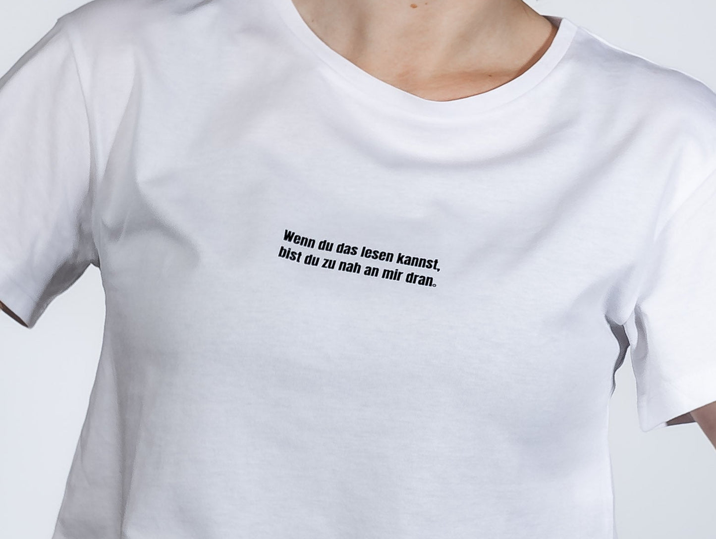 Crop Shirt - Technoartig - Damen - white