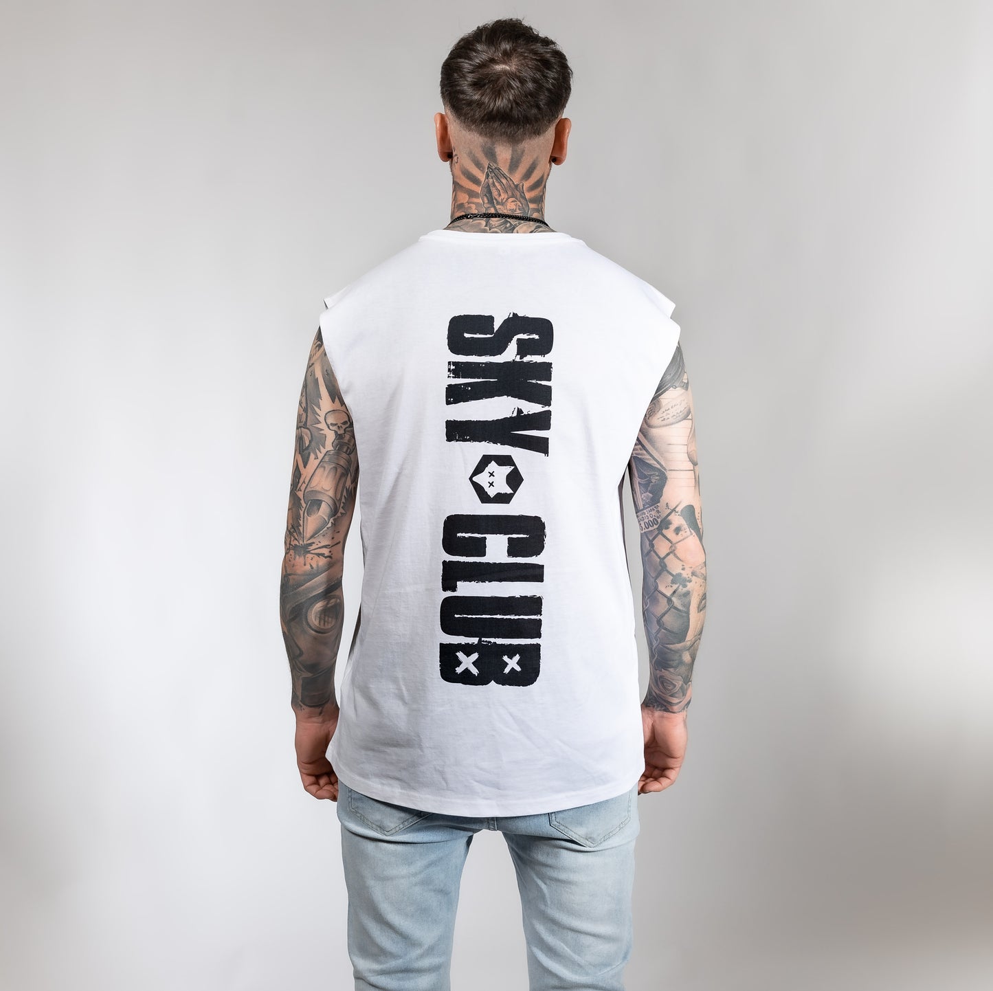 Sky Club Leipzig Technoartig Tanktop white