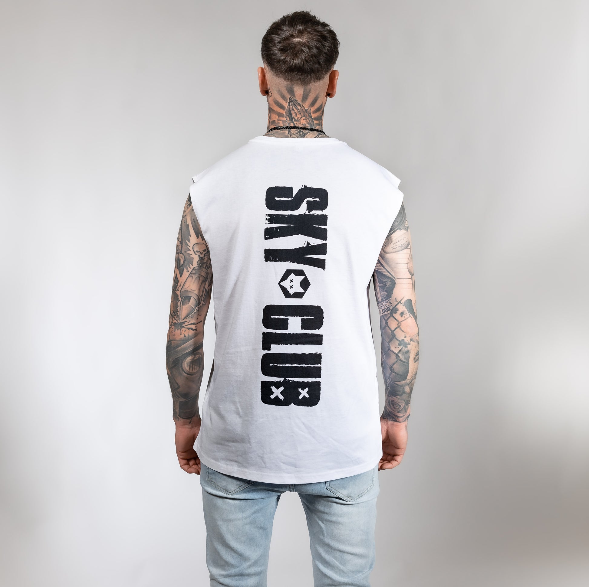 Sky Club Leipzig Technoartig Tanktop white