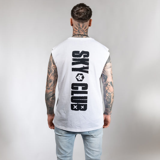 Sky Club Leipzig Technoartig Tanktop white