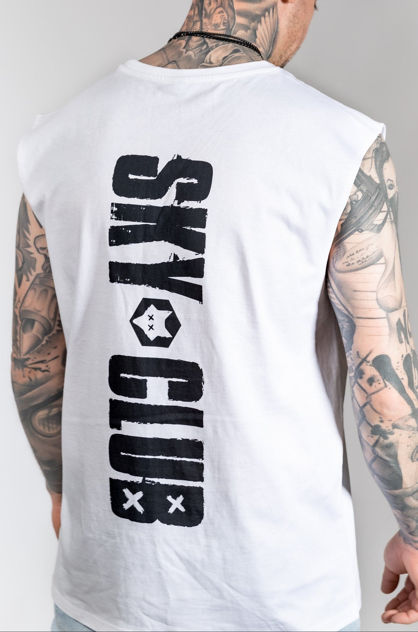 Sky Club Leipzig Technoartig Tanktop white