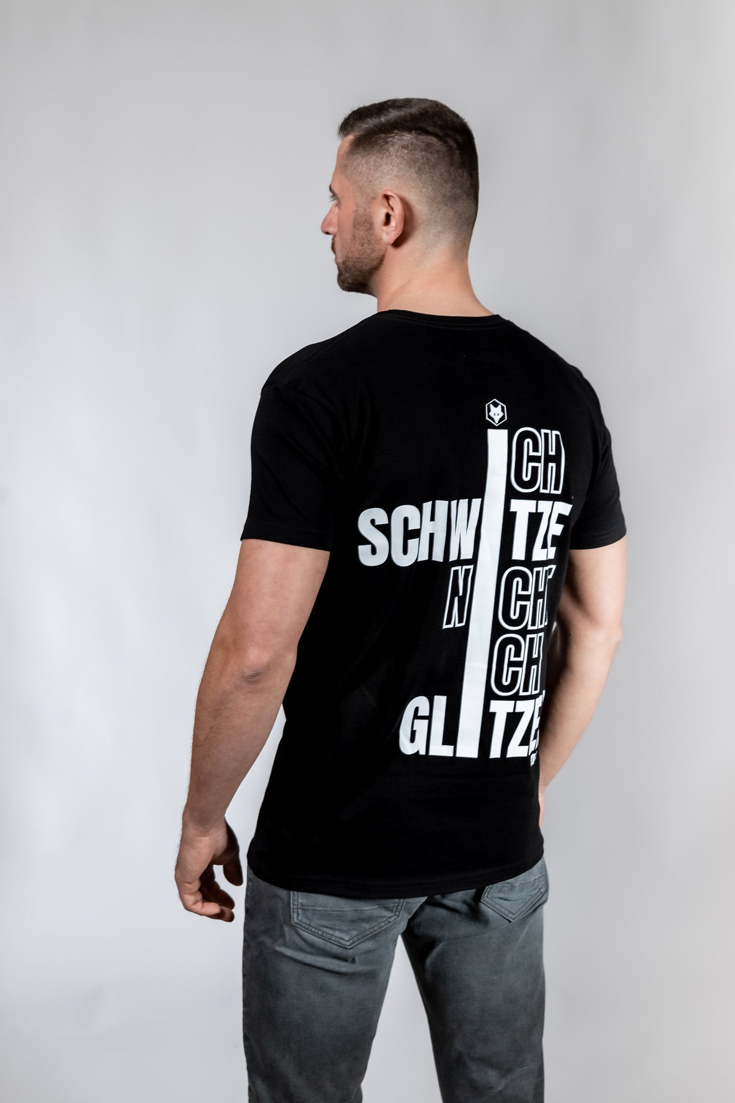 Techno T-Shirt Technoartig Backprint Black