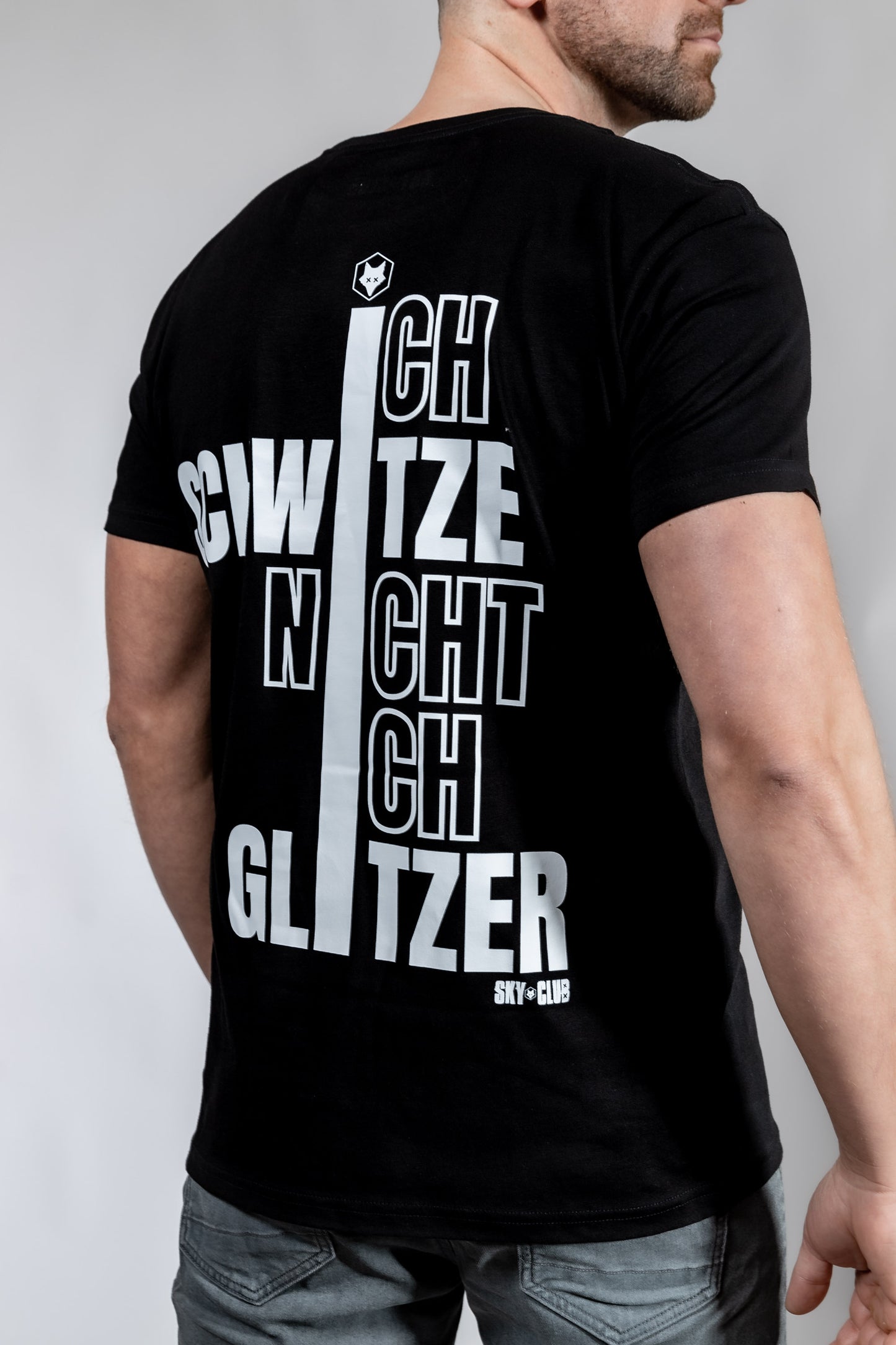 Techno T-Shirt Technoartig Backprint Black